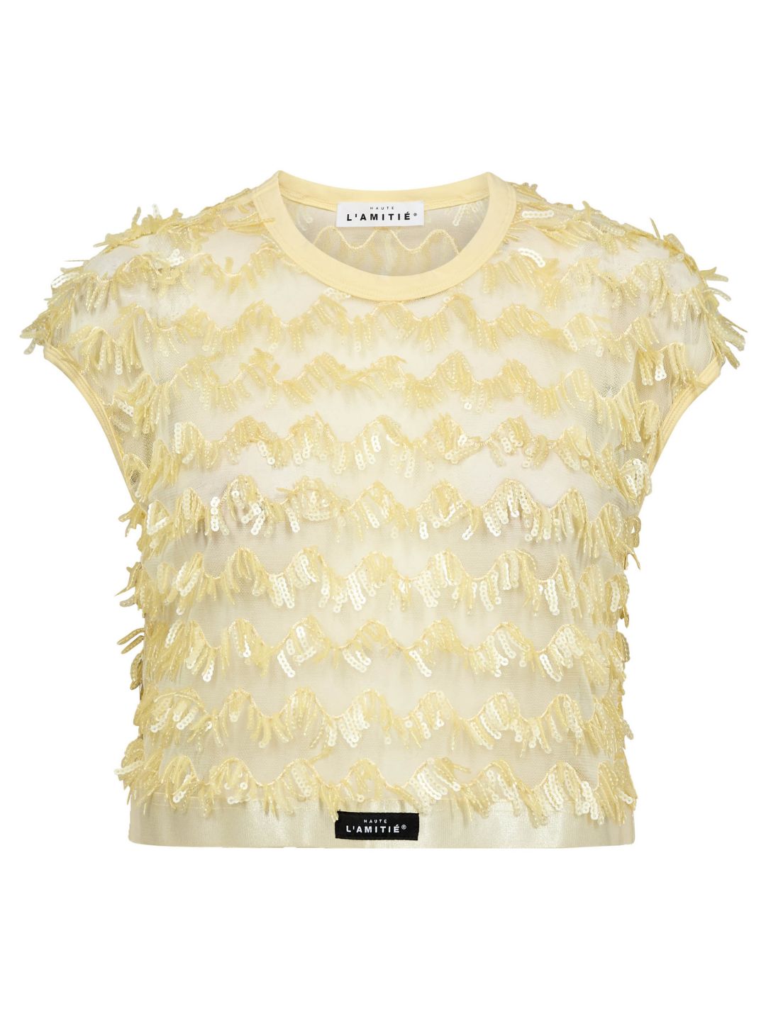 Haute L'Amitie Limone Crop Top Pale Yellow