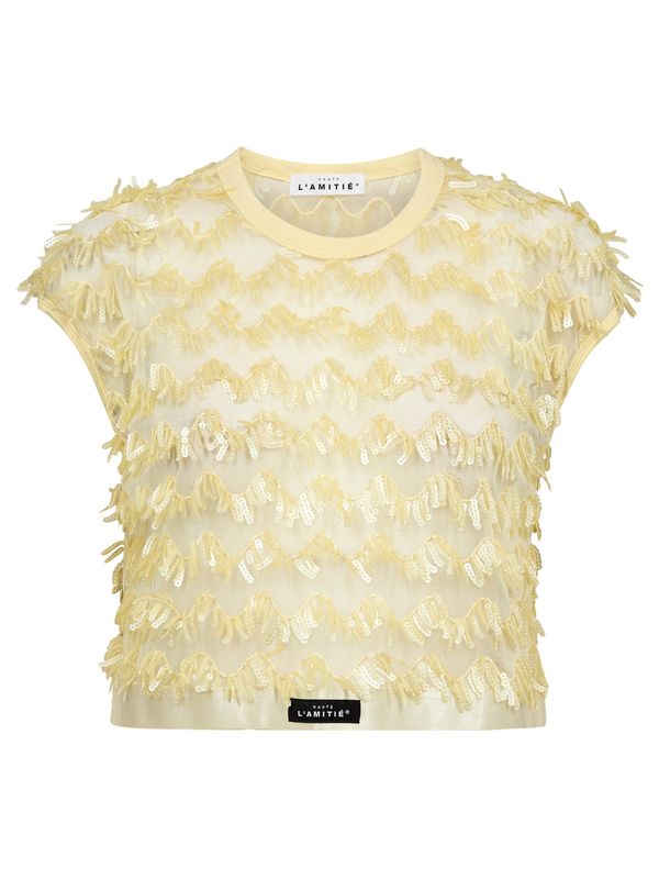 Haute L'Amitie Limone Crop Top Pale Yellow