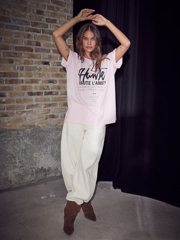 Haute L'Amitie Drew Barrel Panel Jeans White