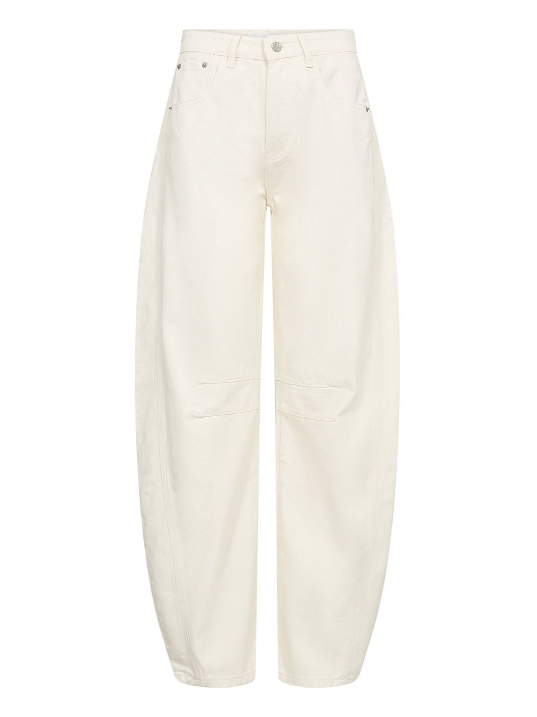 Haute L'Amitie Drew Barrel Panel Jeans White