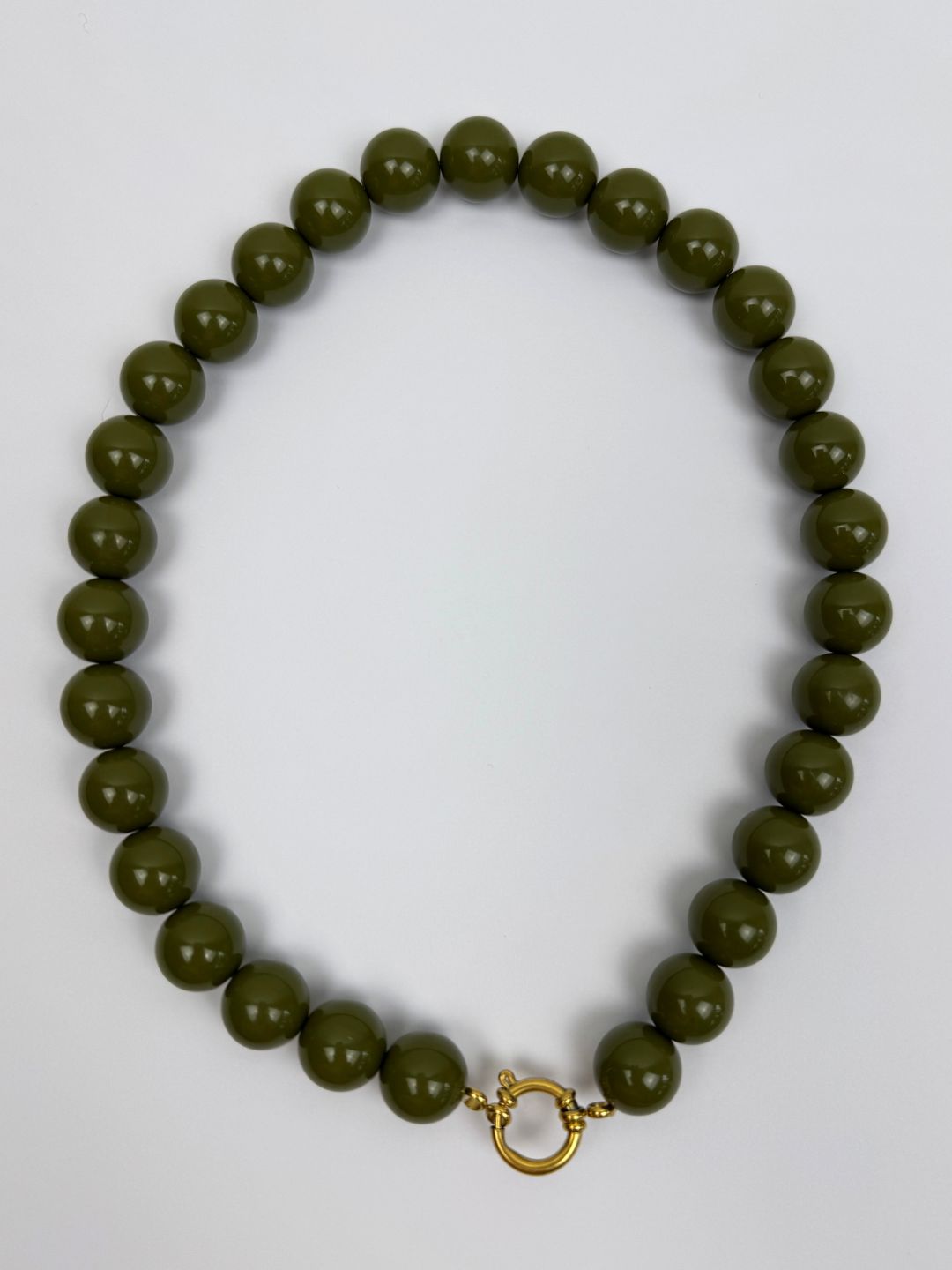 BY DOUS Ketting Chunky Olive Green 16mm