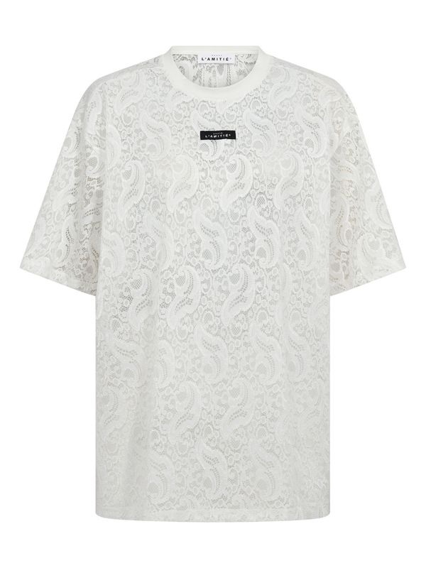 Haute L'Amitie Summer Lace Loose Tee White
