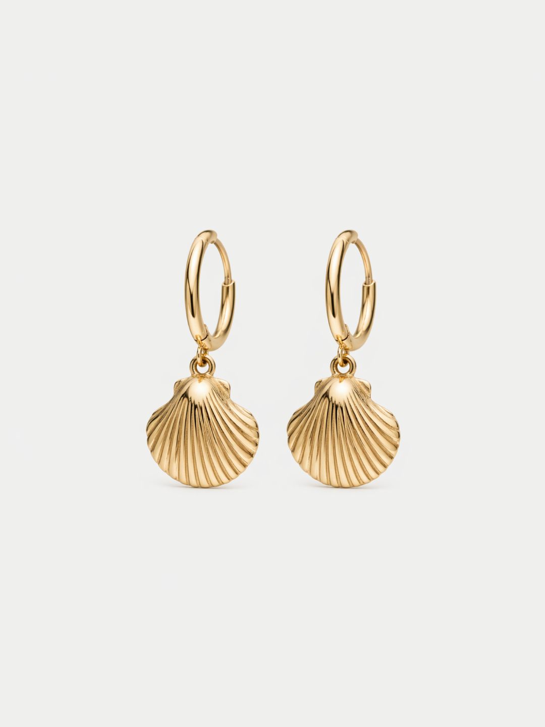 Bow19 Shell Hoops Gold