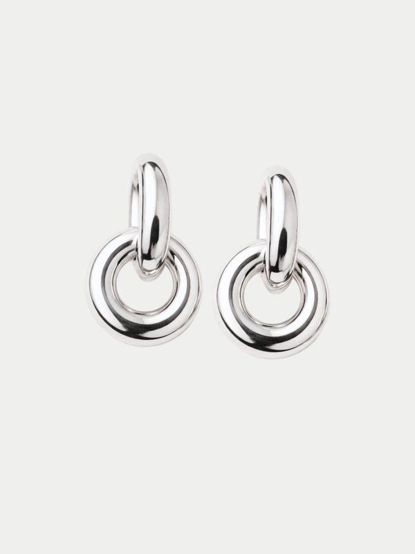 Bow19 Silver Knot Earrings