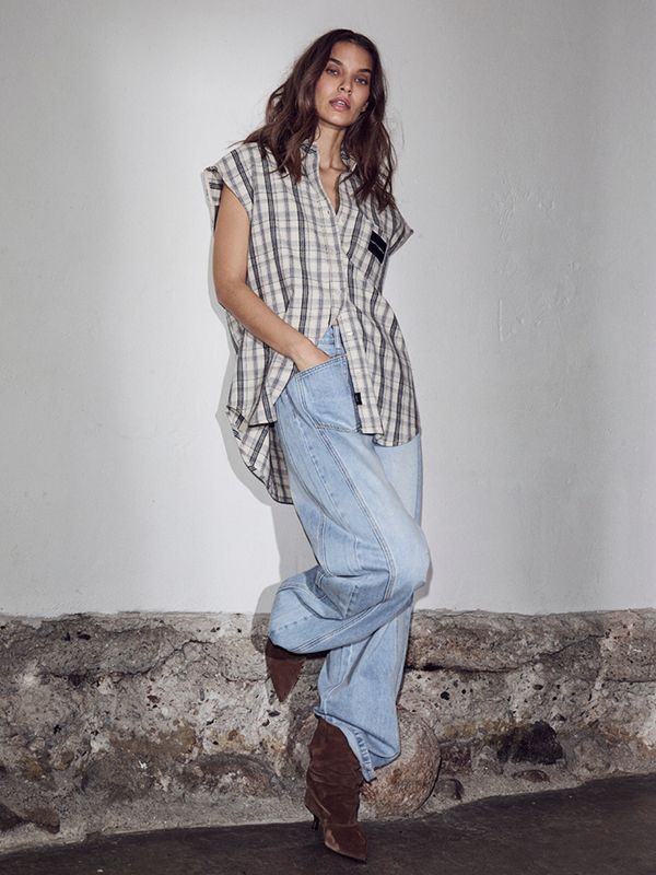 Haute L'Amitie Rixton NS Check Shirt Off White