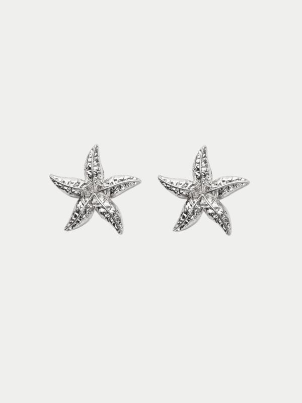 Bow19 Starfish Earrings Silver
