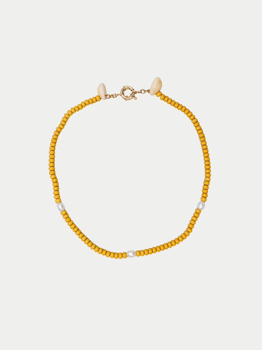 Bow19 Summer Necklace Pearl Butter Yellow
