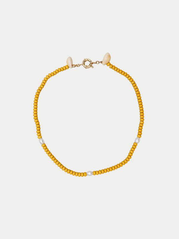 Bow19 Summer Necklace Pearl Butter Yellow