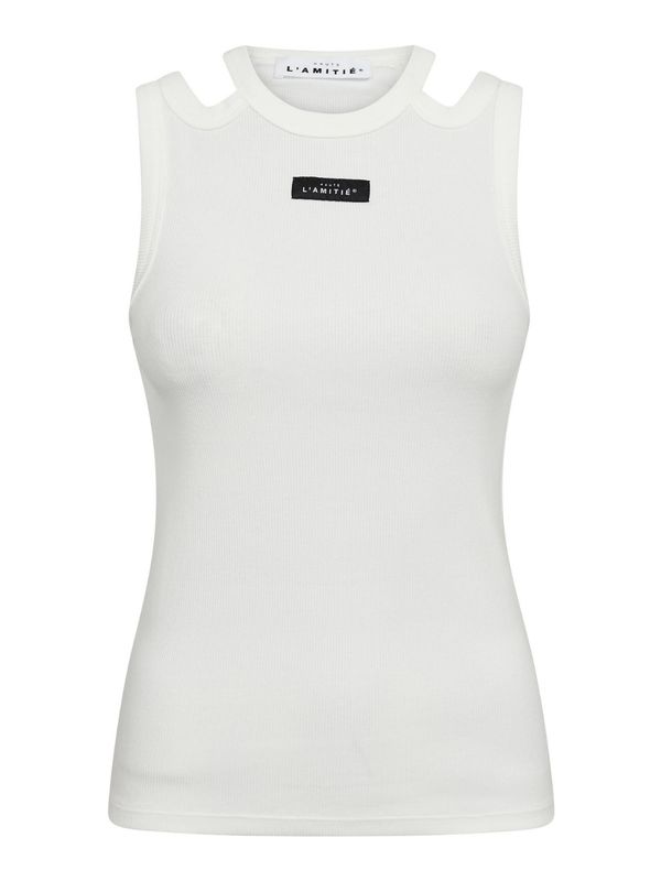 Haute L'Amitie Sema Open Shoulder Tank Top Off White