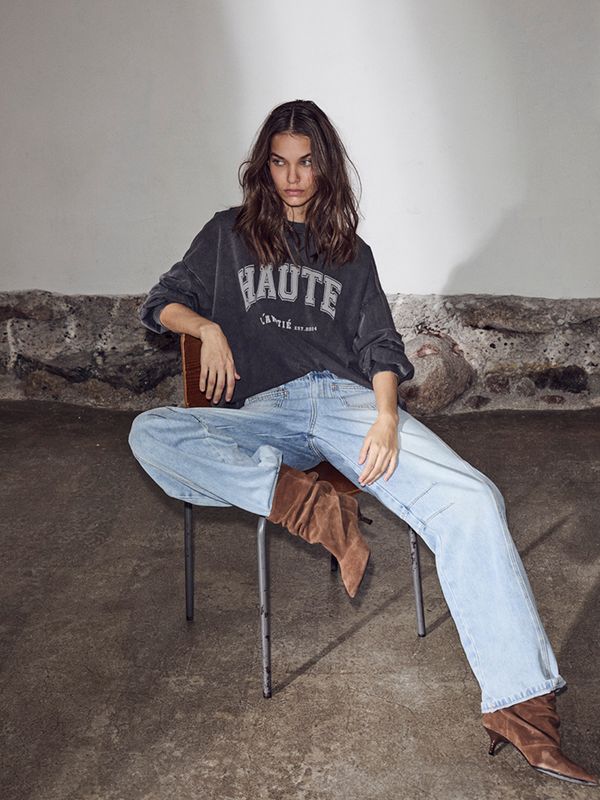 Haute L'Amitie Barrel Front Pocket Tall Jeans