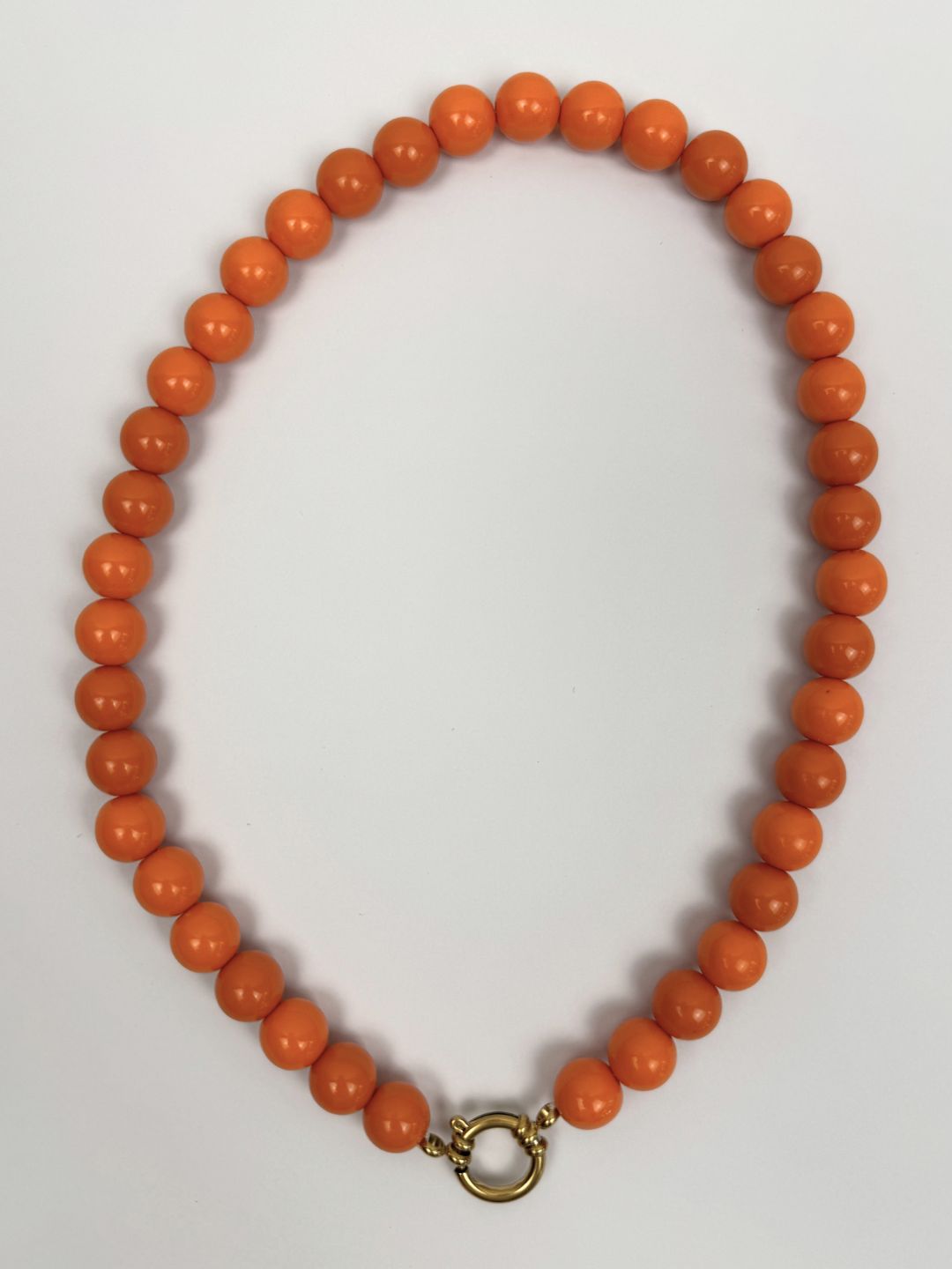 BY DOUS Ketting Bold Bright Orange 12mm