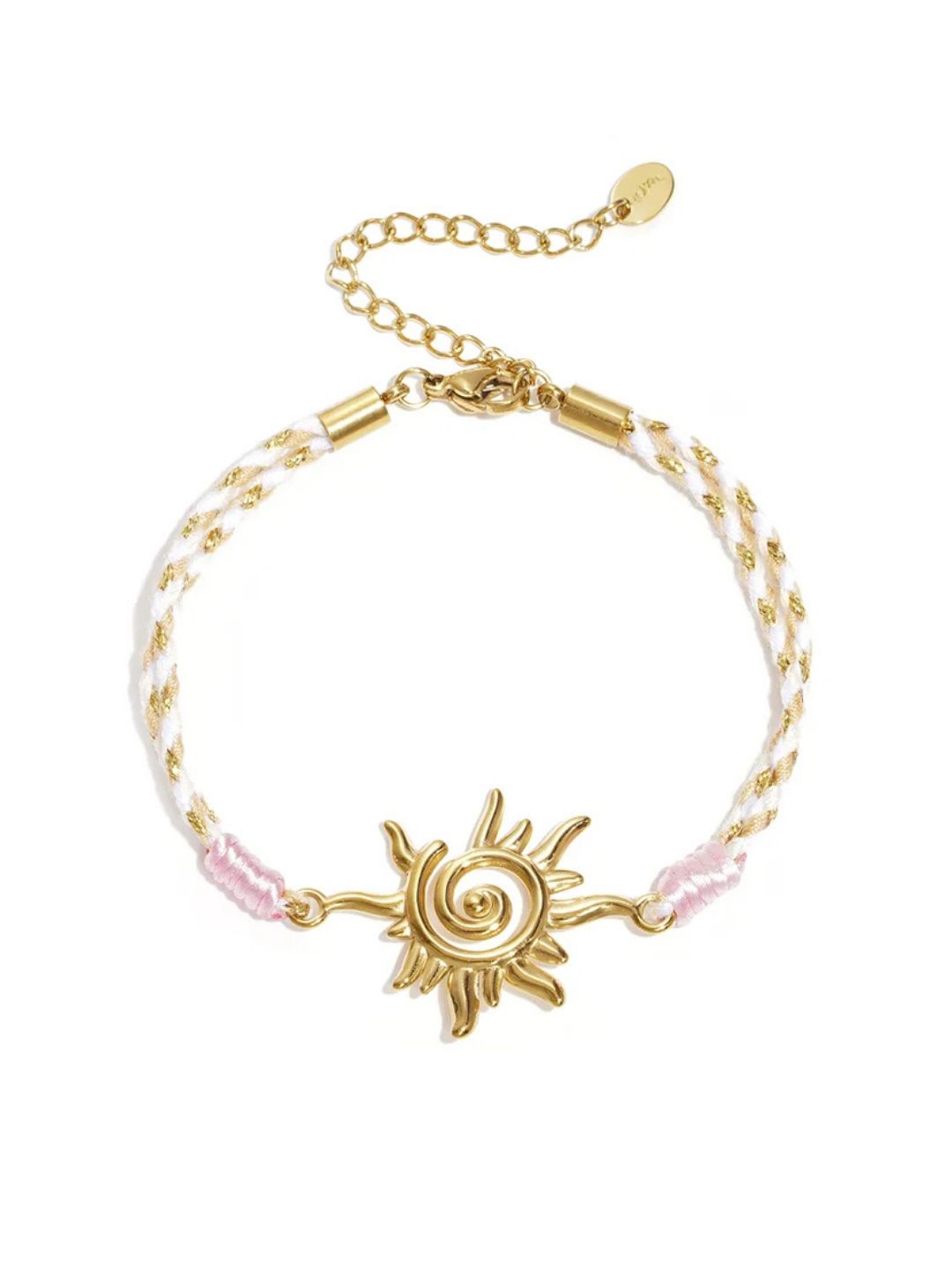BY DOUS Armband Spiral Sun Roze