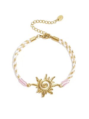 BY DOUS Armband Spiral Sun Roze