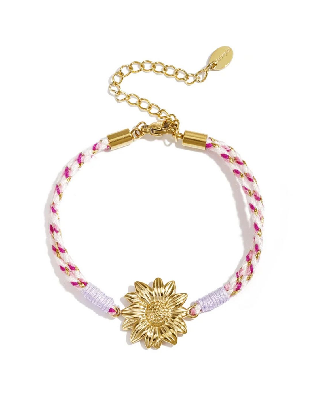 BY DOUS Armband Sunflower Roze