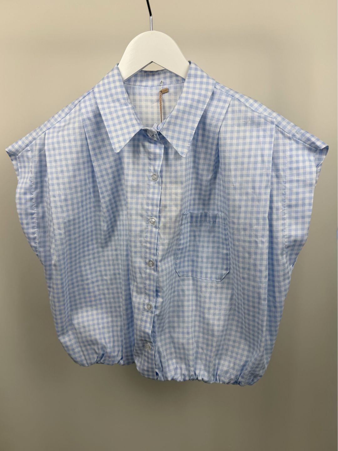 BY DOUS Blouse Ruit Blauw