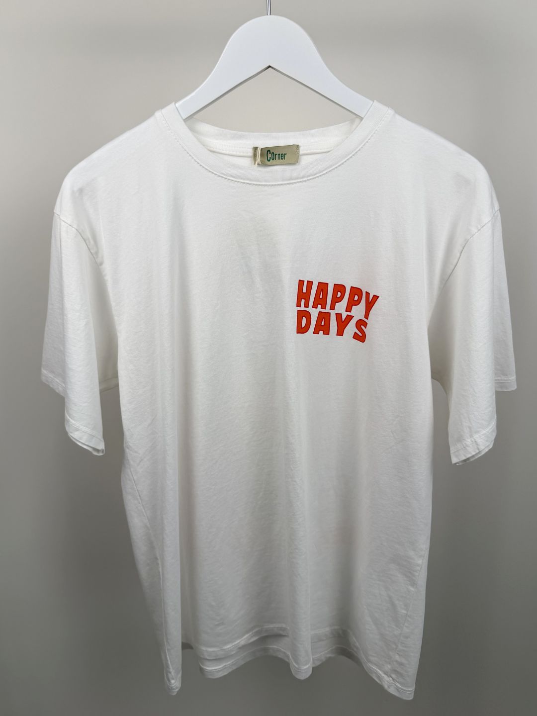 BY DOUS T-Shirt Happy Days Wit