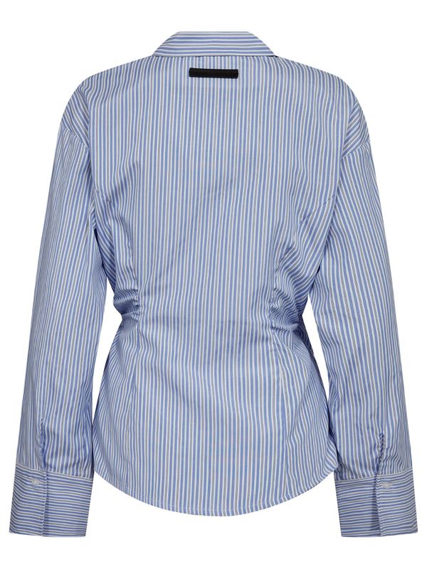Haute L'Amitie Nina Strap Shirt Pale Blue Stripe