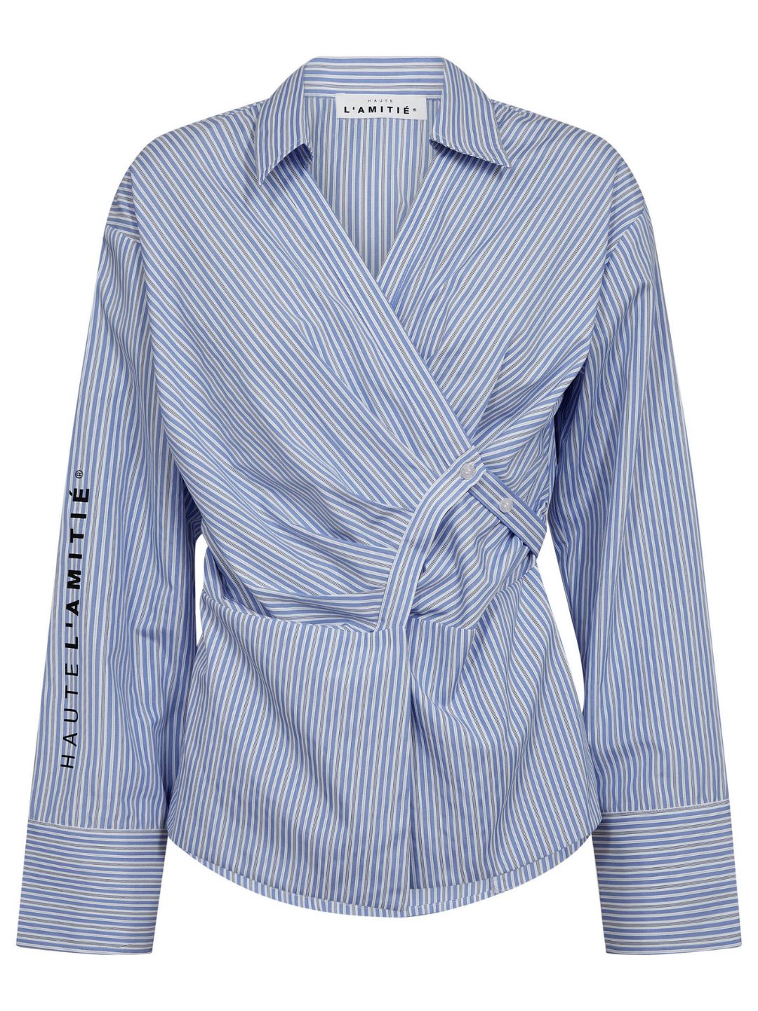 Haute L'Amitie Nina Strap Shirt Pale Blue Stripe