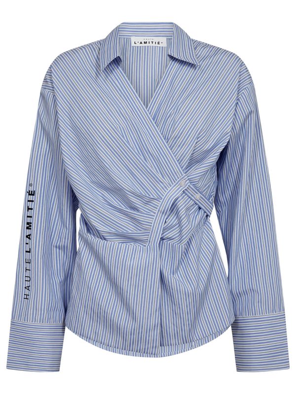 Haute L'Amitie Nina Strap Shirt Pale Blue Stripe