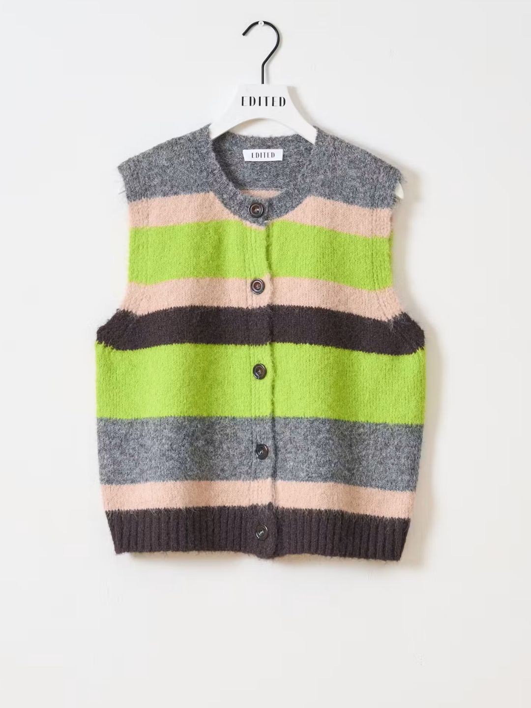 EDITED Wedeke Knit Vest Multi Stripe