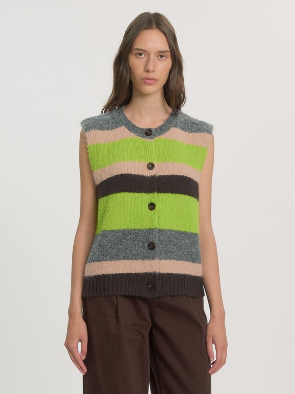 EDITED Wedeke Knit Vest Multi Stripe