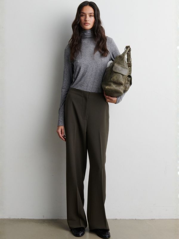 Second Female Fique Classic Trousers Black Olive