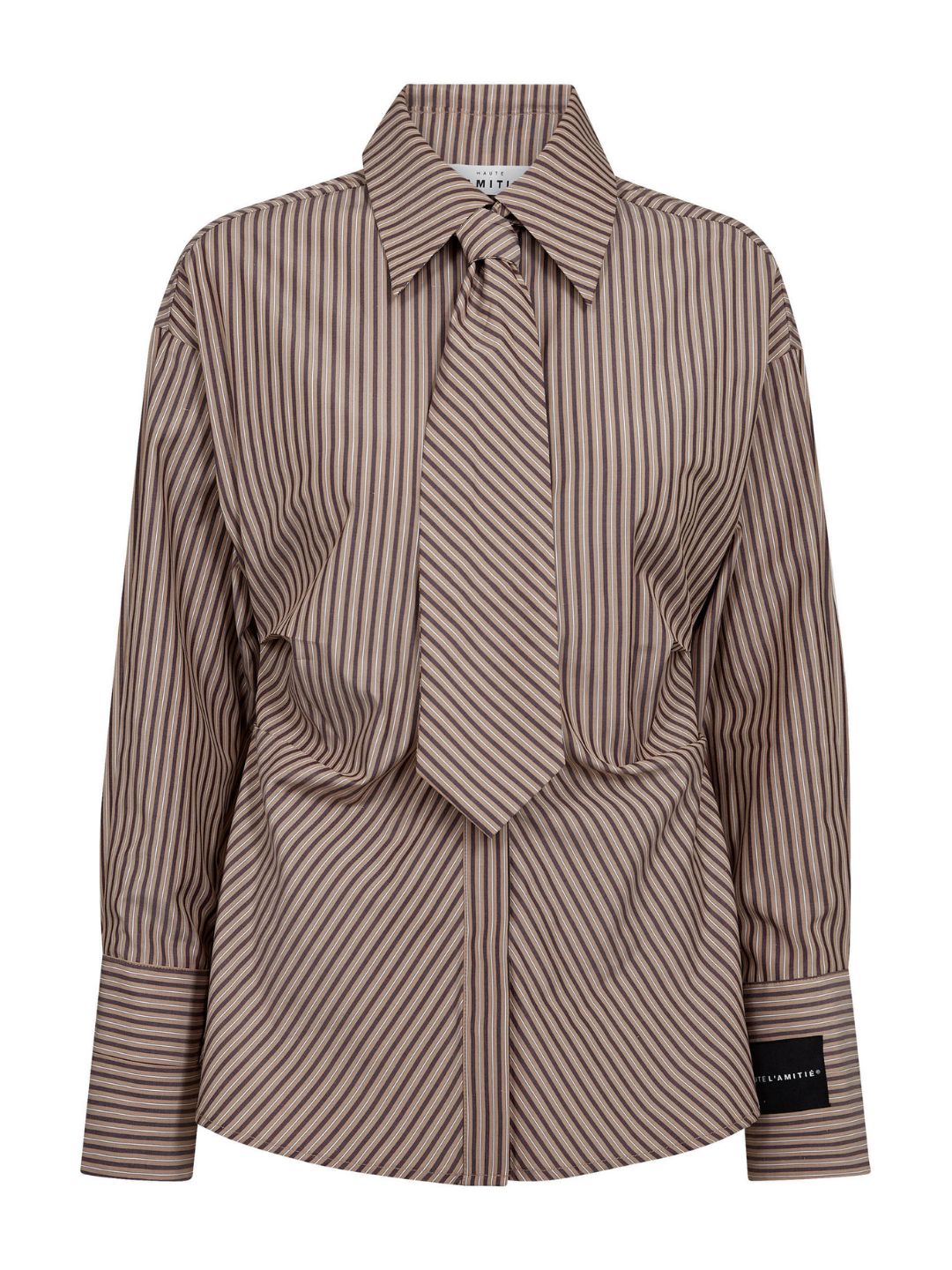 Haute L'Amitie Gemma Tie Stripe Shirt Dessert