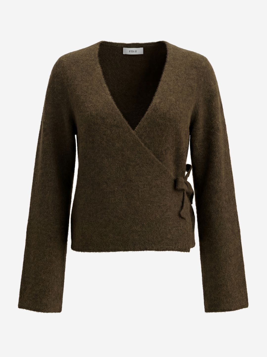 Envii ENAda LS V-N Knit Dark Olive Melange