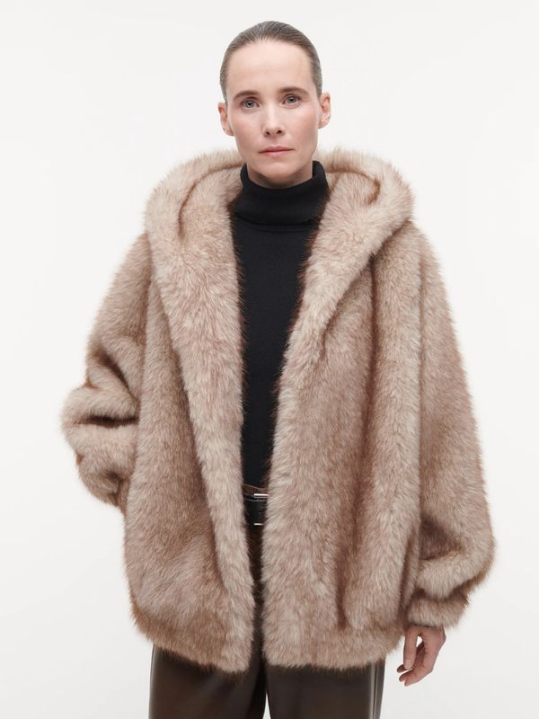 Studio AR HAILEY Long Faux Mink Beige