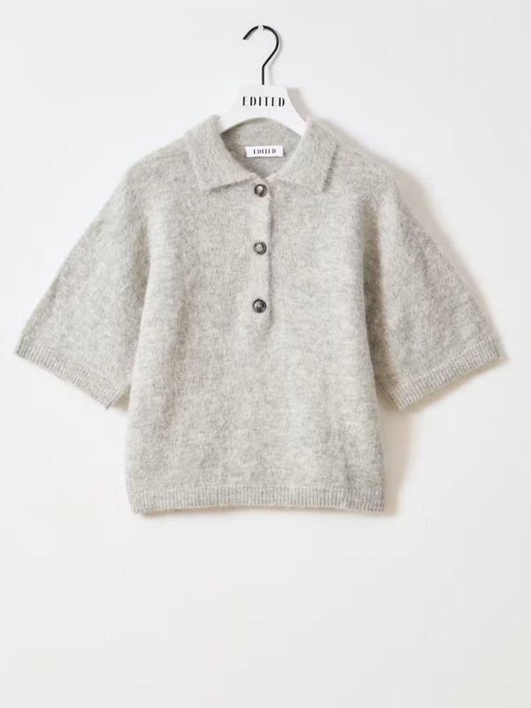 EDITED Callie Polo Shirt Light Grey