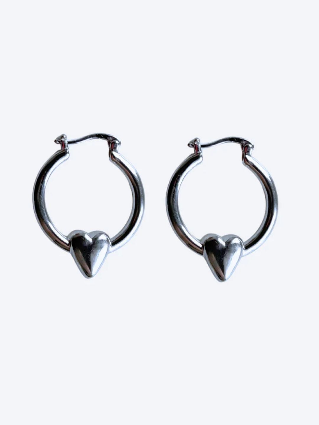 Babs The Label Heart Of Steel Earrings Silver
