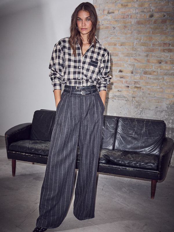 Haute L'Amitie Ivanna Belt Tall Pant Dark Grey