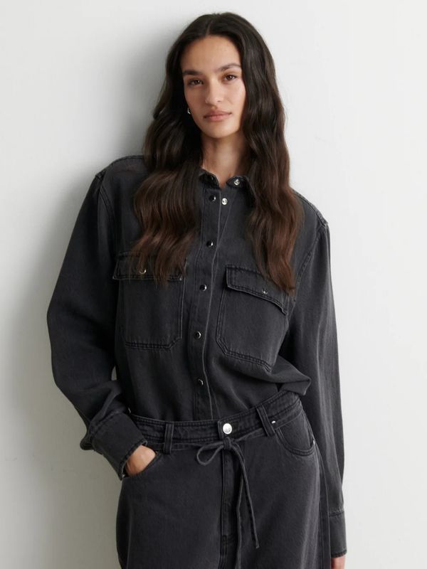 Second Female Irvana Denim Shirt Pewter