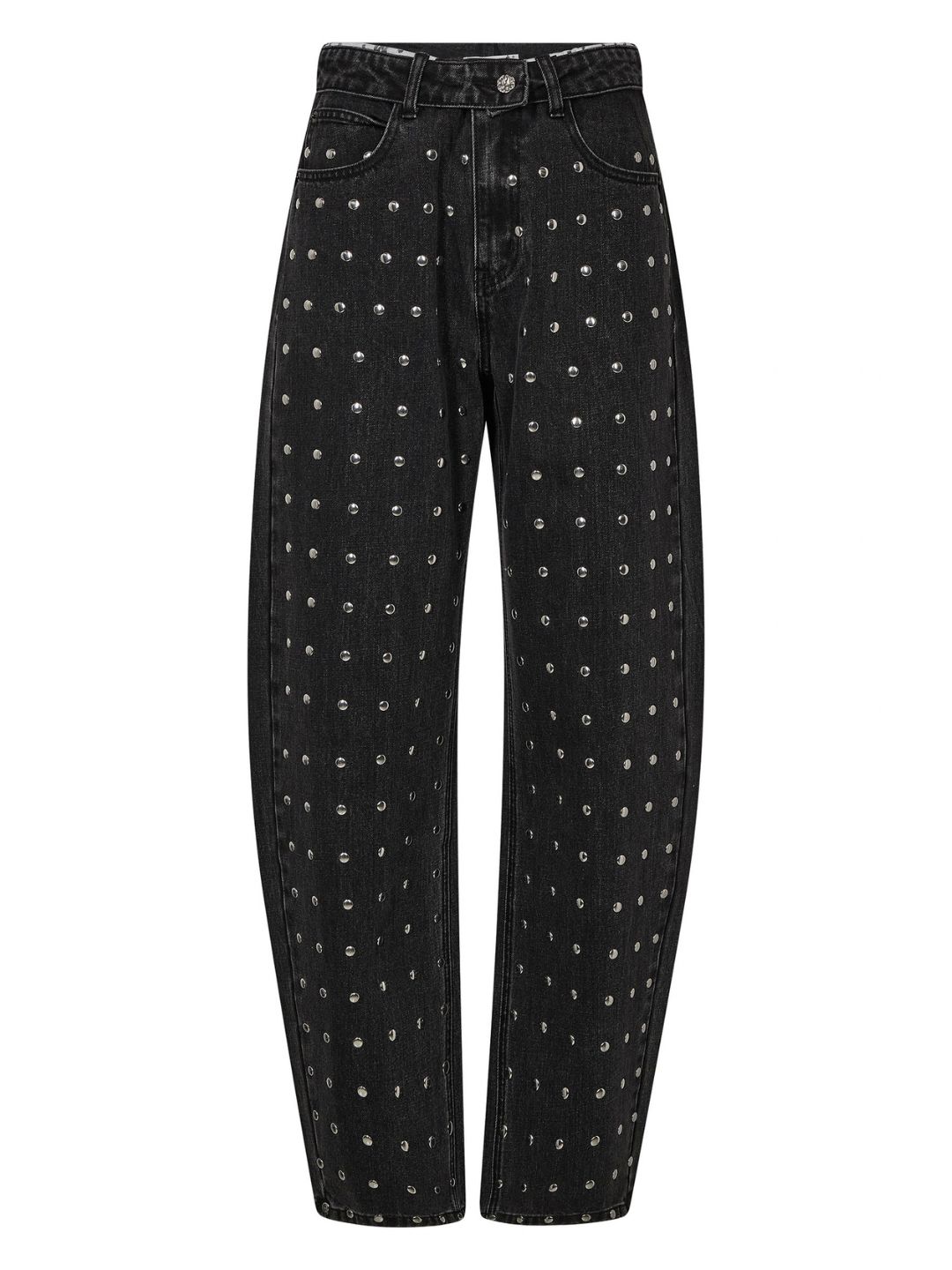 Haute L'Amitie Flip Waist Rivet Tall Jeans Black