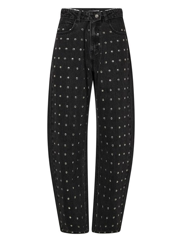 Haute L'Amitie Flip Waist Rivet Tall Jeans Black