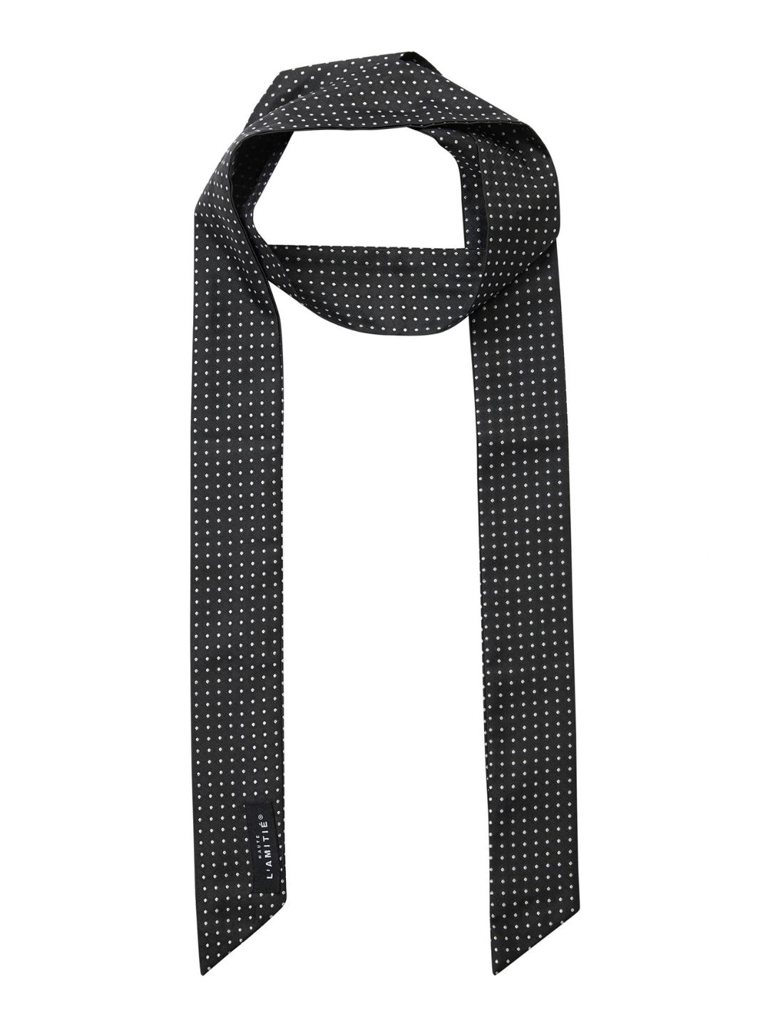 Haute L'Amitie Rhomb Tie Scarf Black