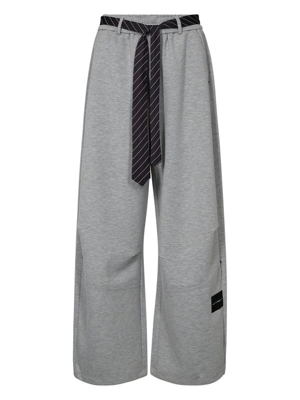 Haute L'Amitie Maxi Split Tie Pant Grey Melange