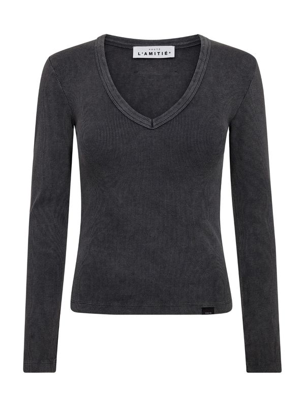 Haute L'Amitie Deep V LS Rib Acid Tee