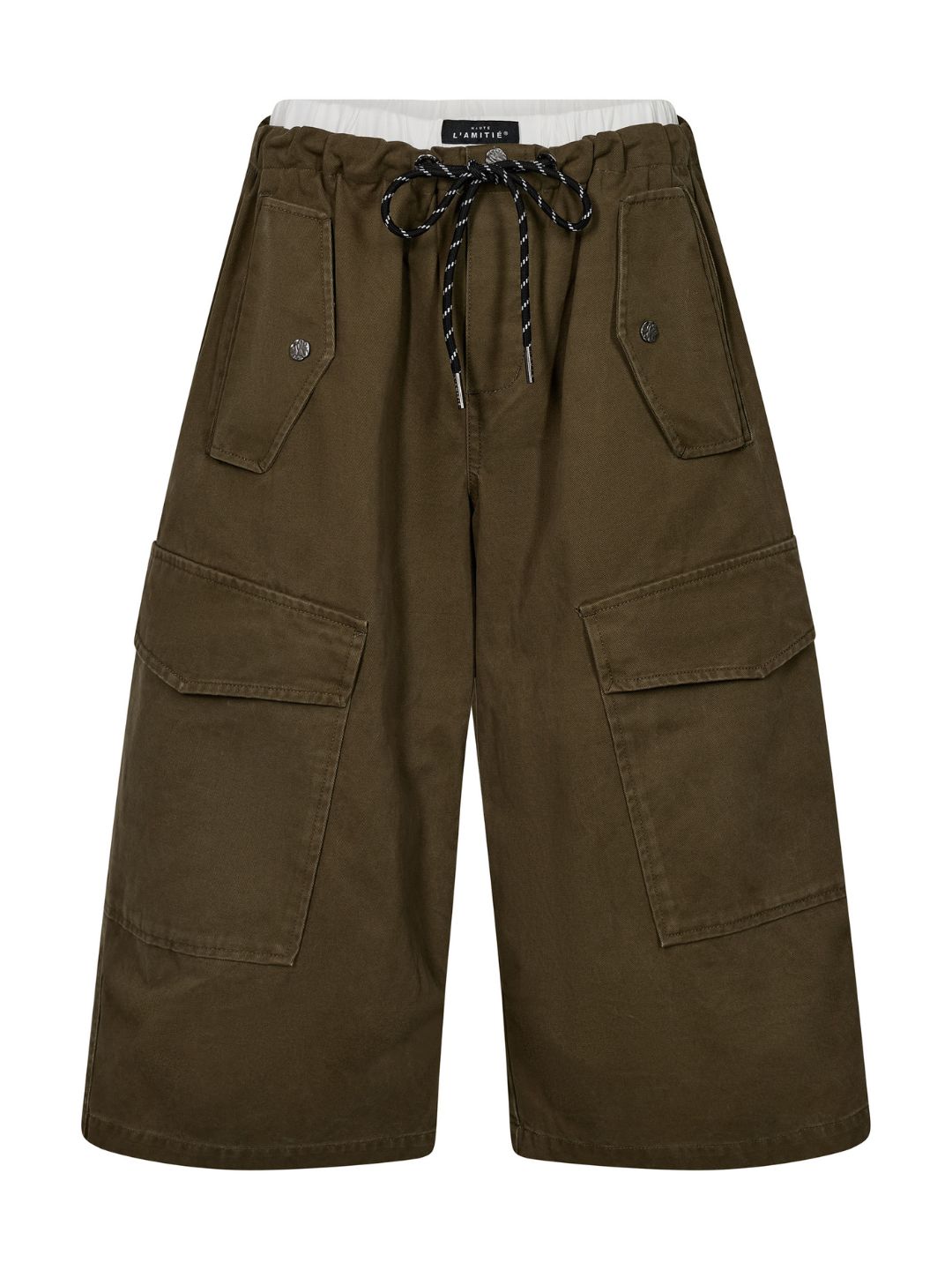 Haute L'Amitie Pull On Cargo Bermuda Army