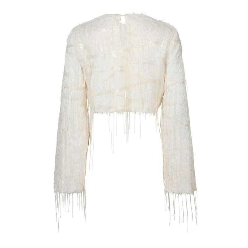 Haute L'Amitie Sequin Fringe Blouse