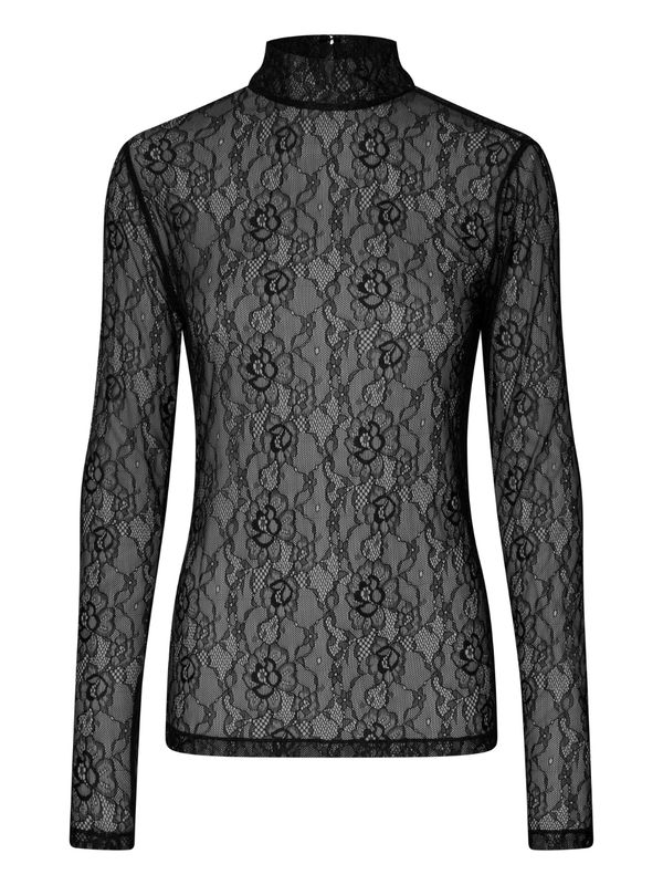 Second Female Luria LS Lace Tee Black
