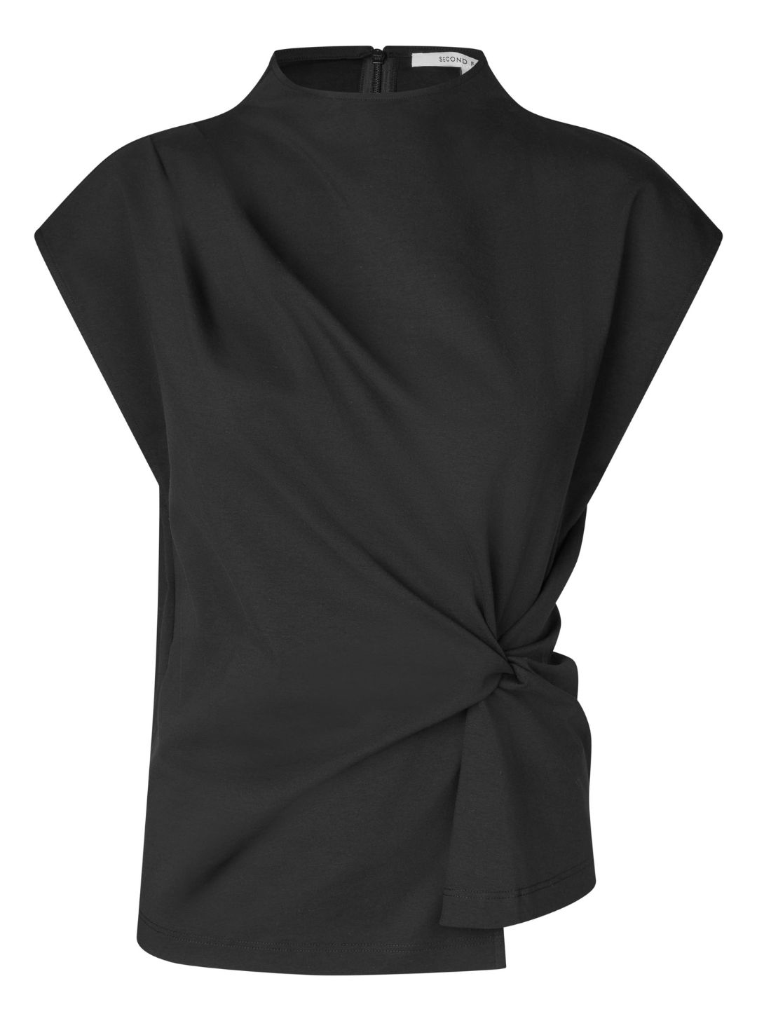 Second Female Arkai Drape Top Black