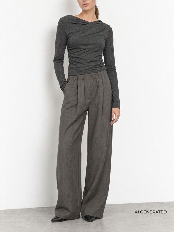 Levete Room Broek UNITY2 Dark Grey Melange