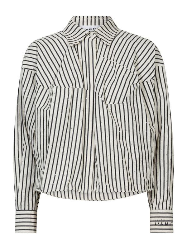 Haute L'Amitie Sophie Mono Stripe Stone Shirt