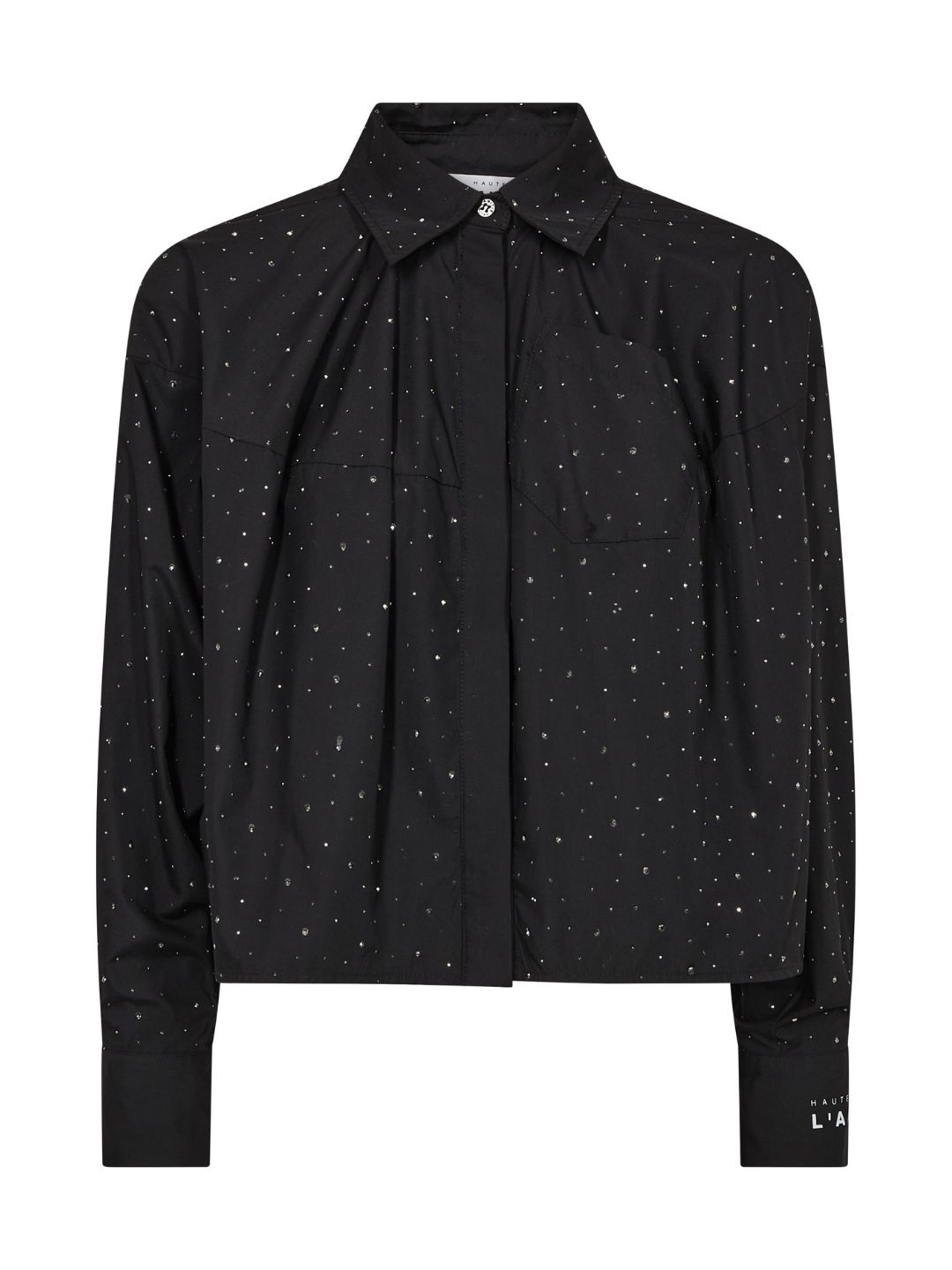 Haute L'Amitie Sophie Plain Stone Shirt Black