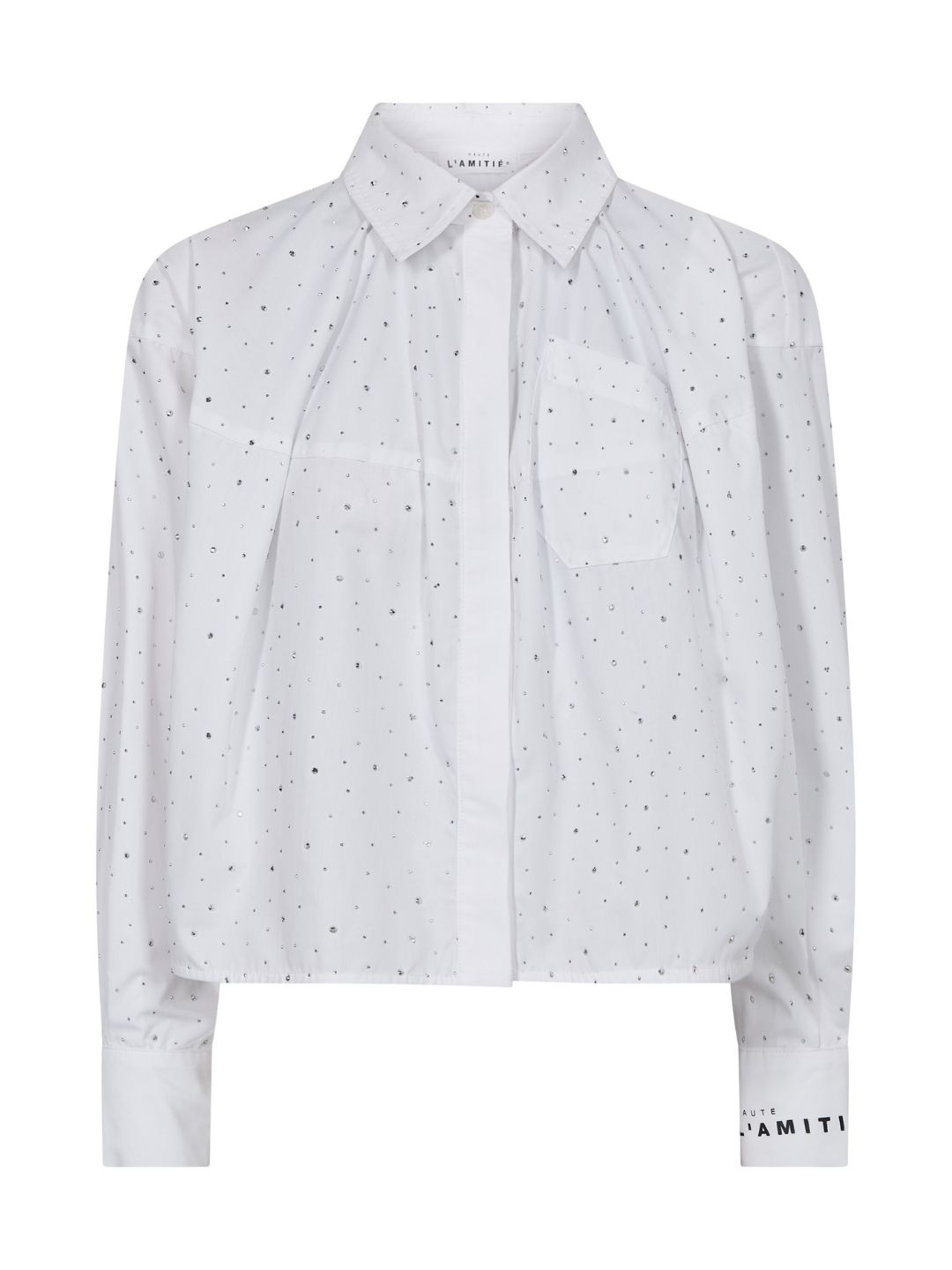 Haute L'Amitie Sophie Plain Stone Shirt White
