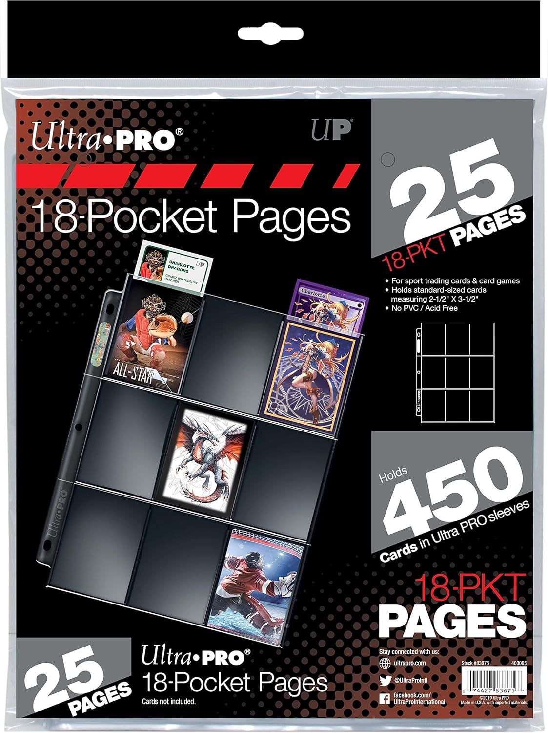 18-pocket binder pages