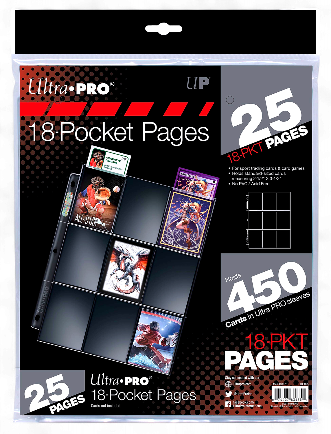 Ultra Pro 18-Pocket Binder Pages