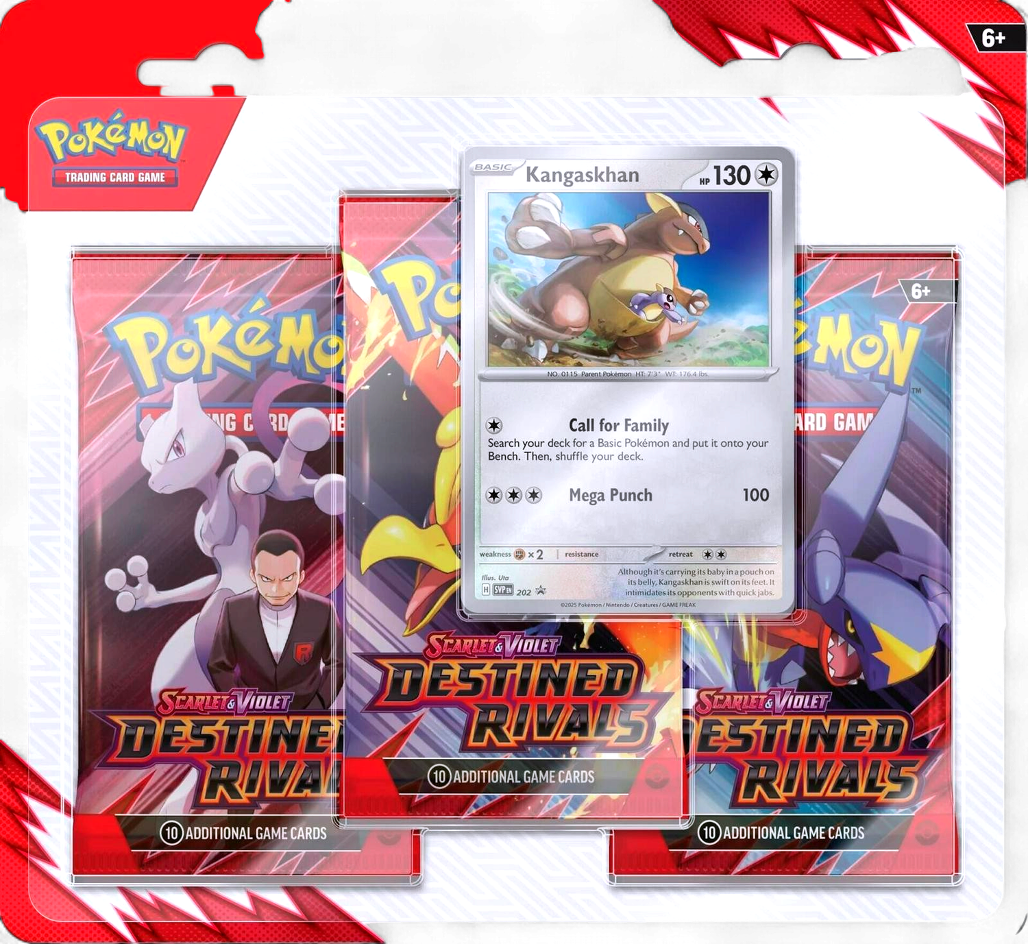 Pokemon TCG Destined Rival 3-pack Blister