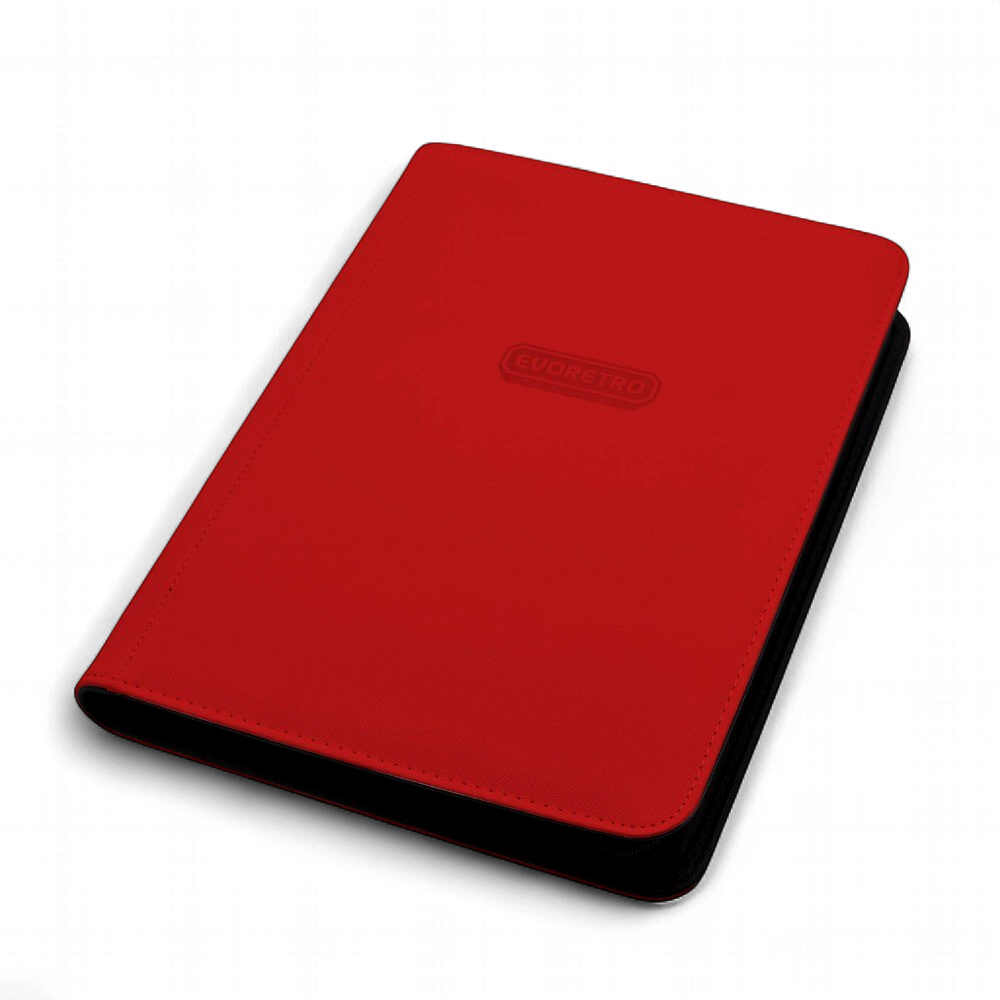 Evoretro 9-Pocket Zipper Binder Red